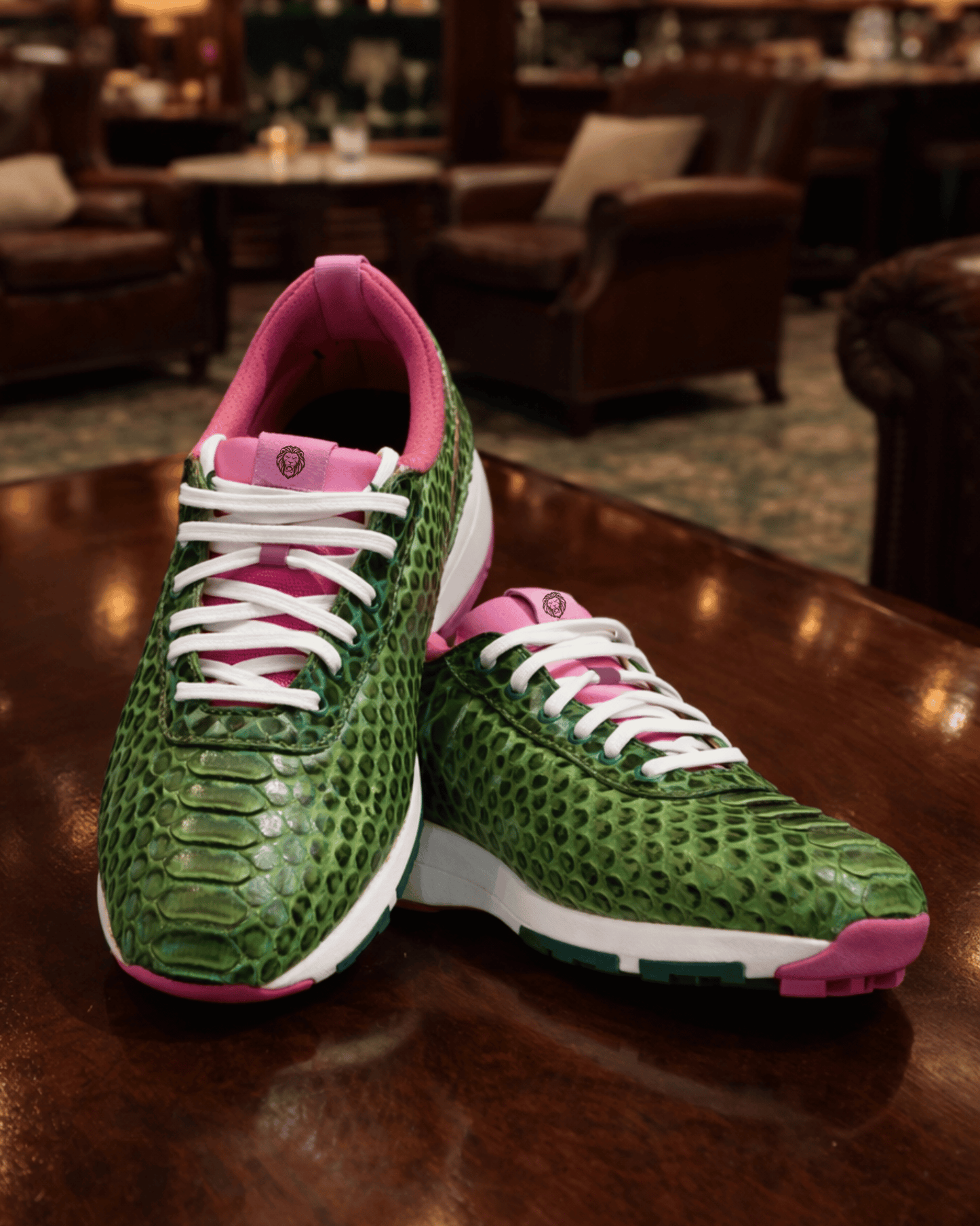 W&H Viper - Python Women's Golf Shoes in Green/Pink - Pre-Order (2026)