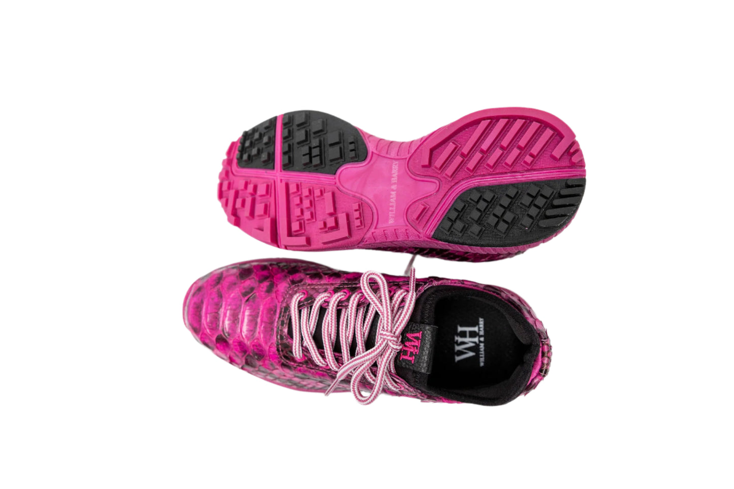 W&H Viper - Python Women's Golf Shoes in Pink & Black