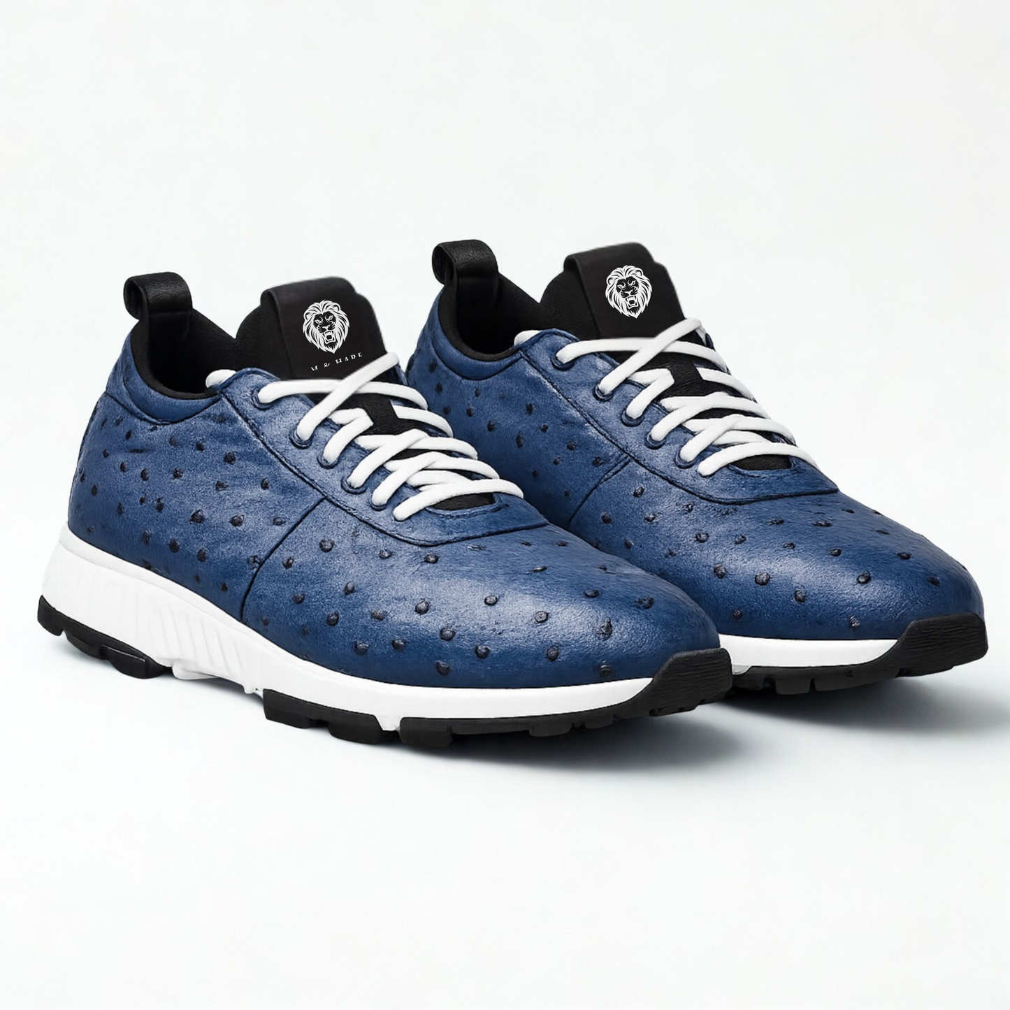 W&H Eagle - Ostrich Skin Men's Golf Shoes in Navy (2026) Pre-Order