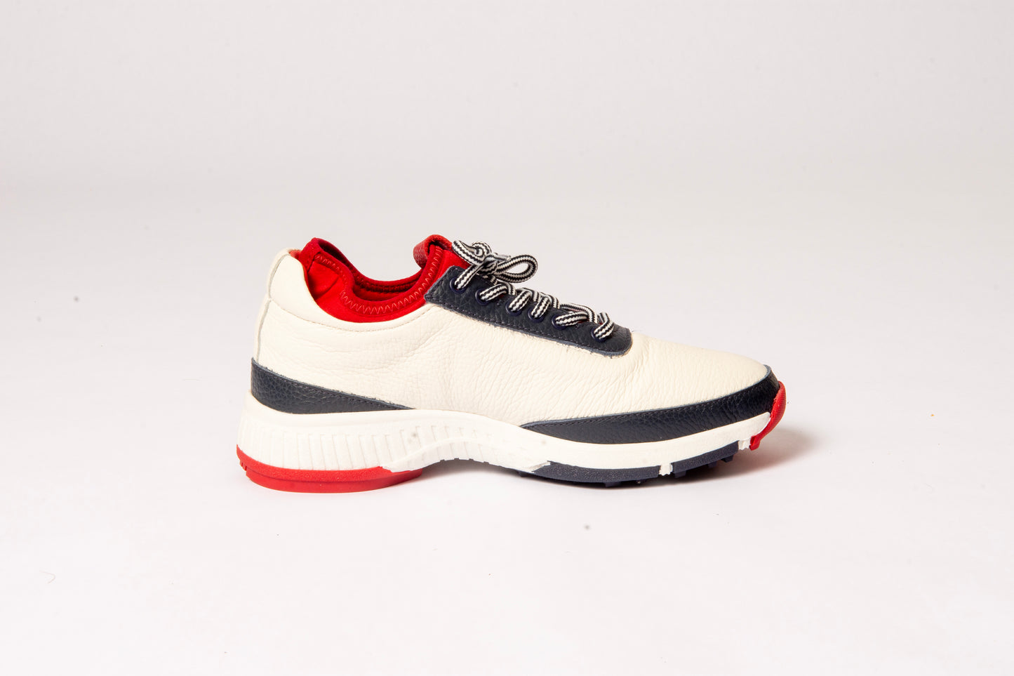 W&H Deerskin Lynx Women's Performance Golf Shoes in Navy & Red