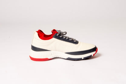 W&H Deerskin Lynx Women's Performance Golf Shoes in Navy & Red