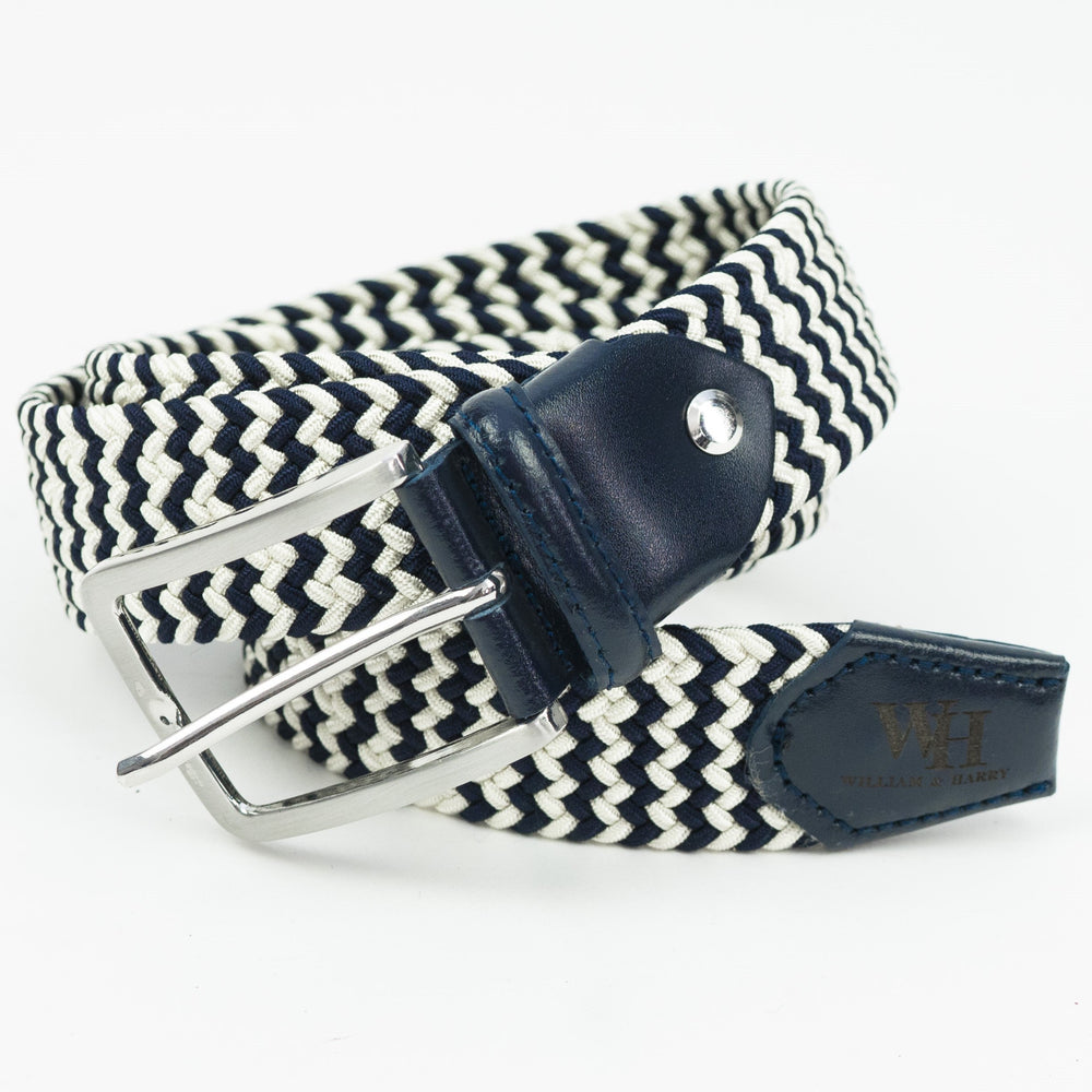Braided Micro Stripe Stretch Belts - Unisex