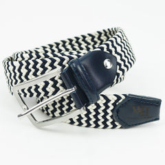 Braided Micro Stripe Stretch Belts - Unisex