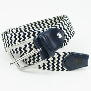 Braided Micro Stripe Stretch Belts - Unisex