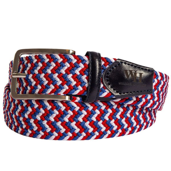 Braided Micro Stripe Stretch Belts - Unisex