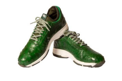 W&H Eagle - Ostrich Skin Golf Shoes for Men in Green