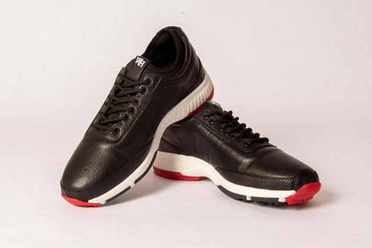 Deerskin Ace Men's Performance Golf Shoes in Black & Red - New Release for Fall 2024