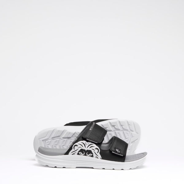 Men's Dual-Strap Recovery Slide Black & White