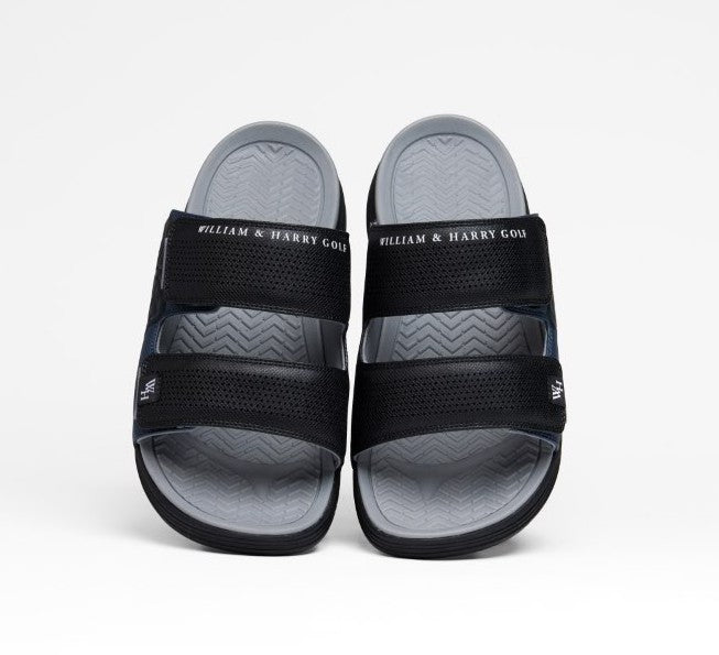 Men's Dual-Strap Recovery Slide Black & Navy