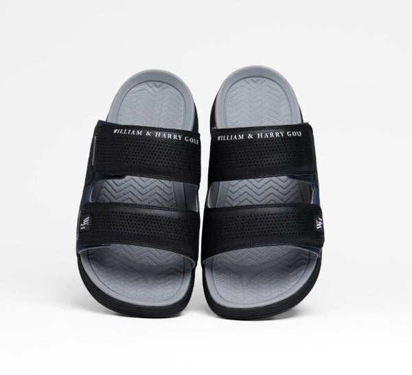 Men's Dual-Strap Recovery Slide Black & Navy