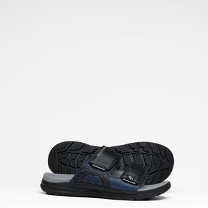 Men's Dual-Strap Recovery Slide Black & Navy