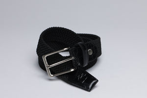 Braided Fabric Stretch Belts with Alligator End Caps - Men