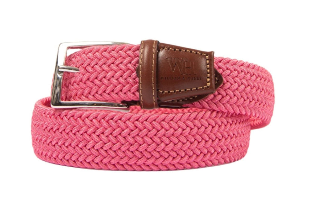 Braided Micro Stripe Stretch Belts - Unisex