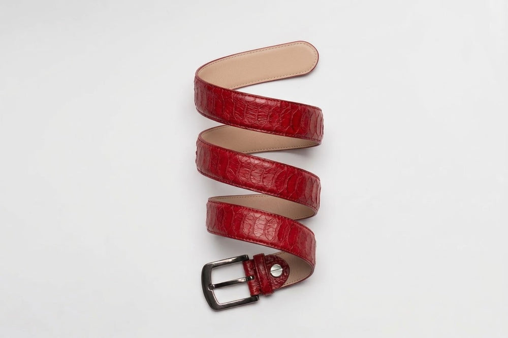 Viper Python Leather Belts - Unisex