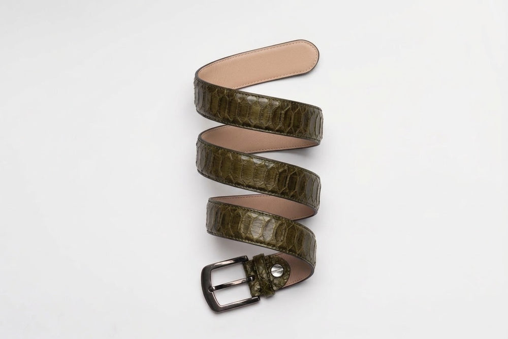 Viper Python Leather Belts - Unisex