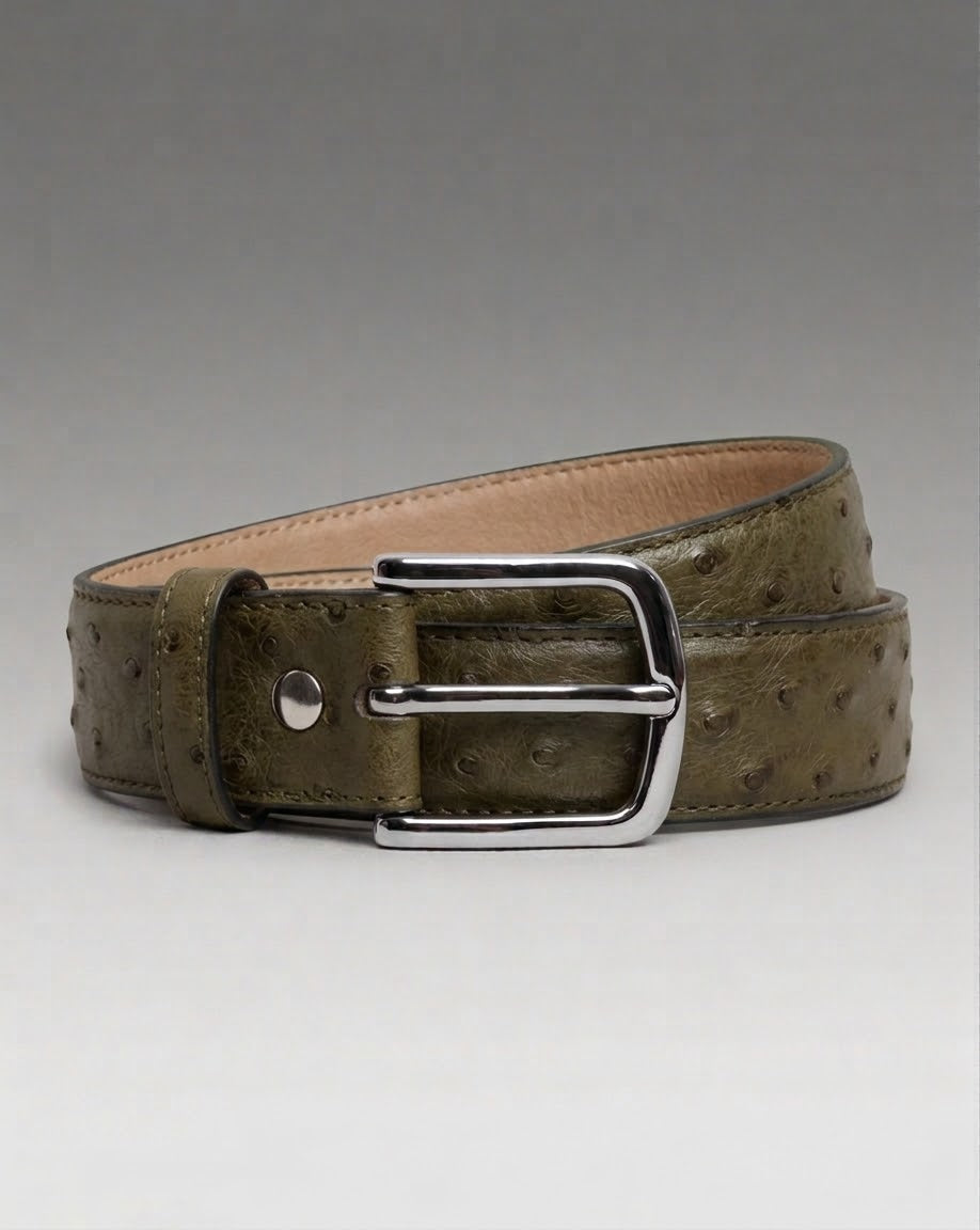 Eagle Ostrich Leather Belts - Unisex