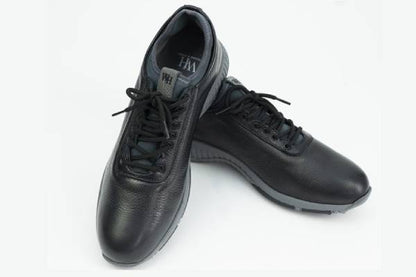 W&H Ace - Deerskin Men's Golf Shoes in All Black