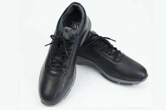 Men's Ace Deerskin Golf Shoes - in All Black