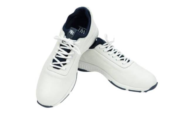 Men's Deerskin Ace Golf Shoes White & Navy