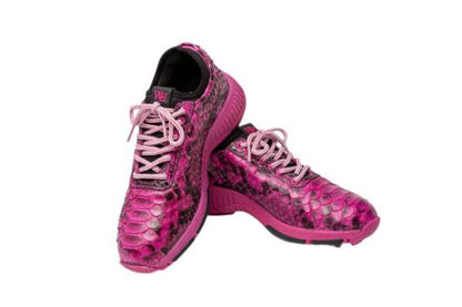 W&H Viper - Python Women's Golf Shoes in Pink & Black