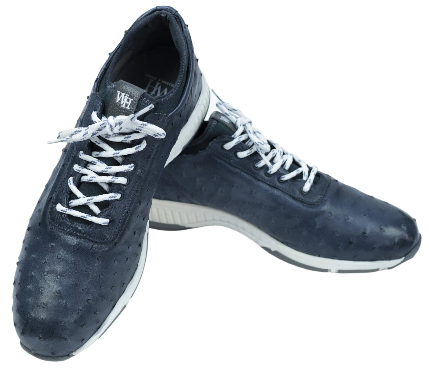 Luxurious Hand-Painted Exotic Ostrich Skin Golf Shoes for Men in Gray Available Soon - Pre-Order Yours Now