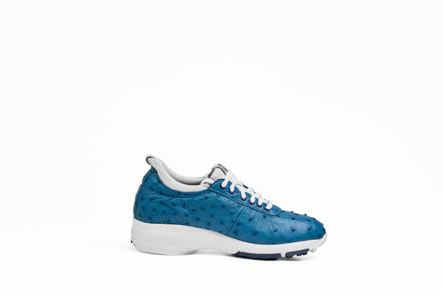 Eagle Ostrich Skin Women's Golf Shoes - Blue
