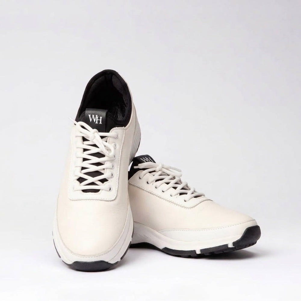Ace Deerskin Golf Shoe - White and Black