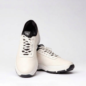 Ace Deerskin Golf Shoe - White and Black