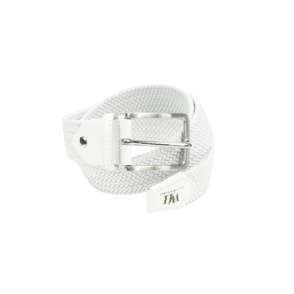 White Stretch Golf Belt