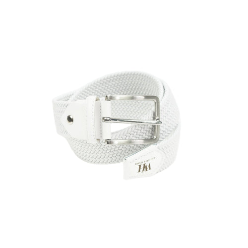 White Stretch Golf Belt