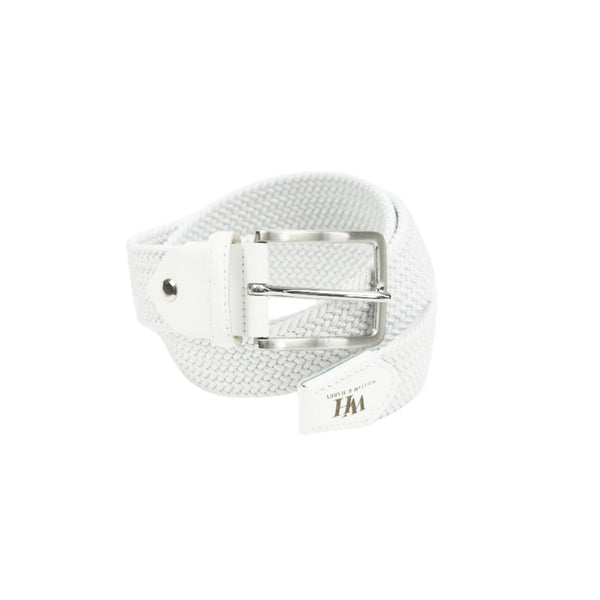 White Stretch Golf Belt