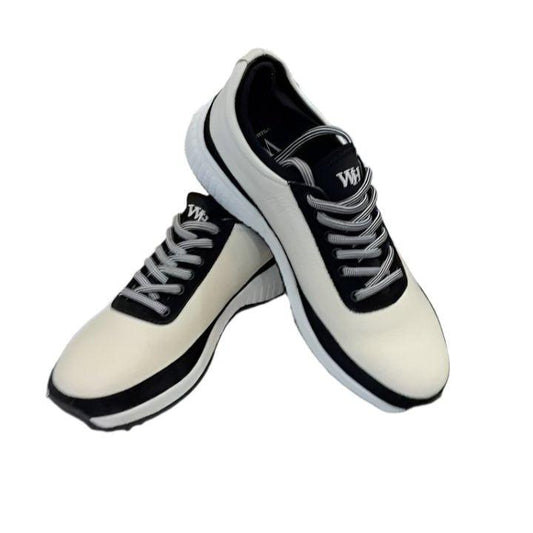 W&H Suede Black/White - Original Design Signature Golf Shoes for Women