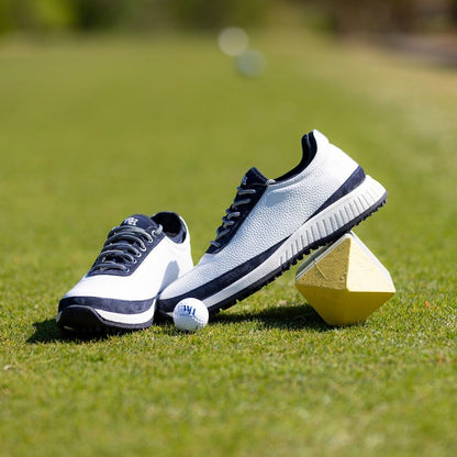 W&H Suede Navy/White - Original Design Signature Golf Shoes for Men