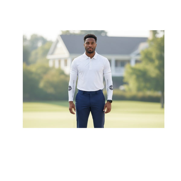 Men’s UV Performance Golf Sleeves – White