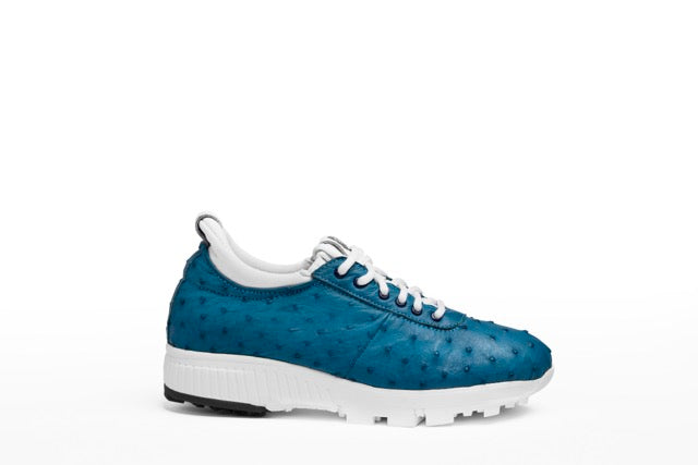 Eagle Ostrich Skin Women's Golf Shoes - Blue